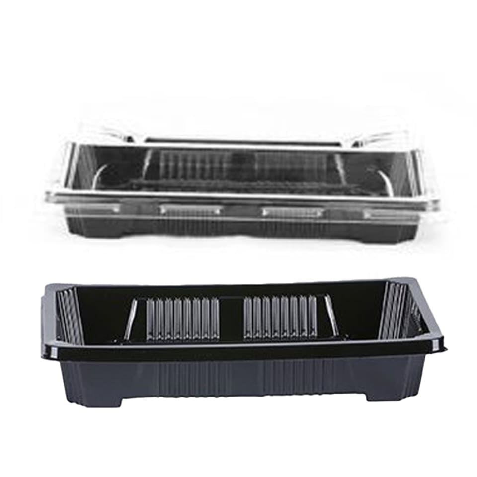 Hotpack Black Base Sushi Containers with Lid SC01 5PCS