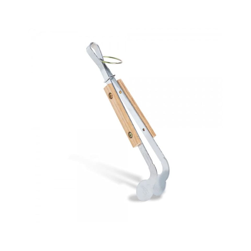 Charcoal Tong Steel Long for BBQ and Cooking with wood Grips 45cm