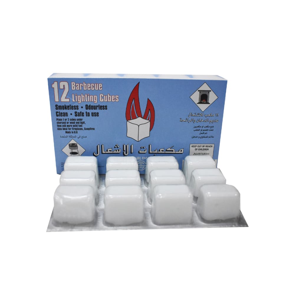 White Barbecue lighting Cubes 12 cubes