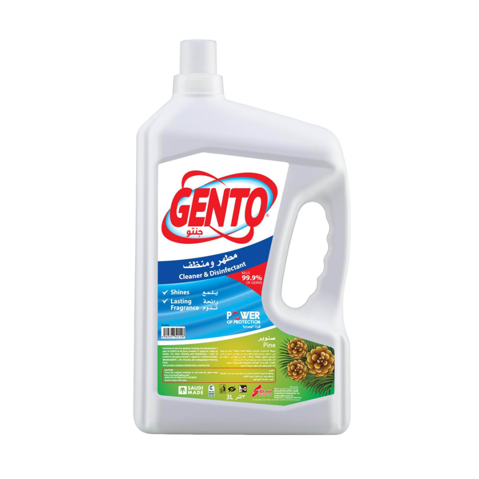 Gento Cleaners And Disinfectant Pine, 3 Liter