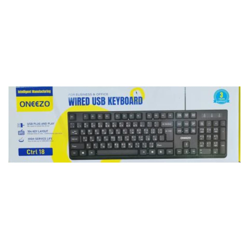 وانيزو لوحة مفاتيح سلكية USB طراز Ctrl 18