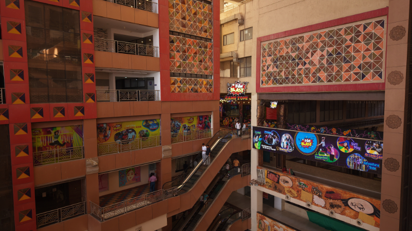 Visitors enjoying FunBlast arcade games