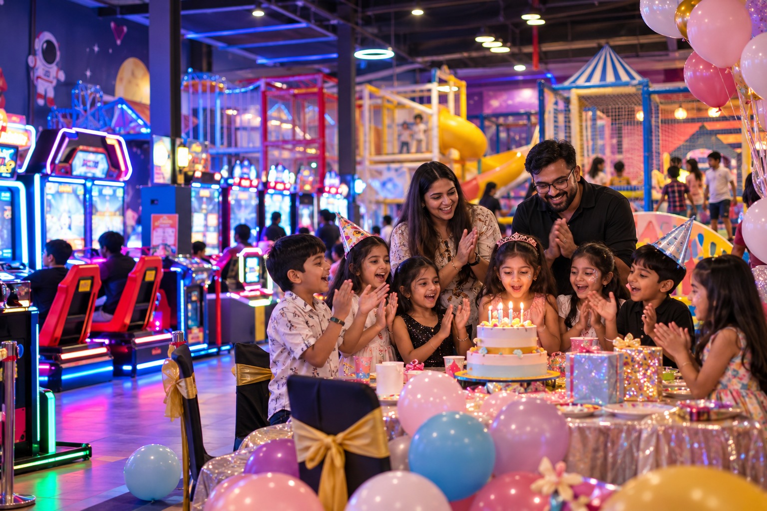 Families and friends gathered at FunBlast