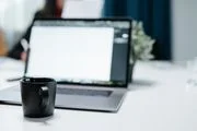 laptop to view photo inventory
