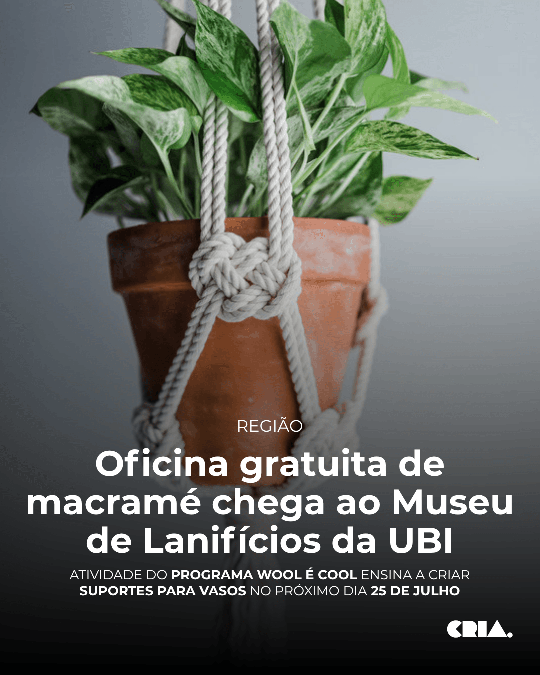 Oficina gratuita de macramé chega ao Museu de Lanifícios da UBI