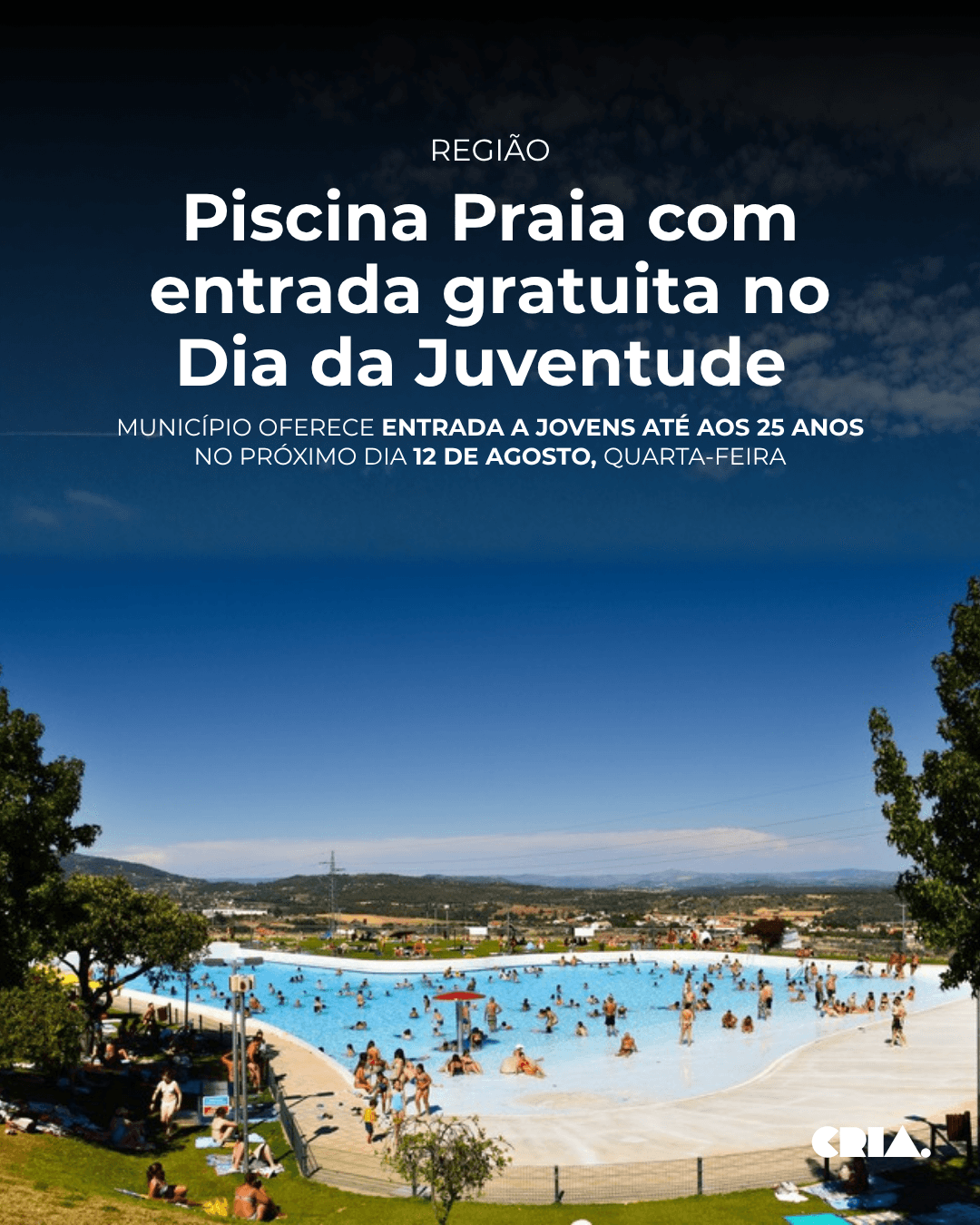 Piscina Praia com entrada gratuita no Dia da Juventude