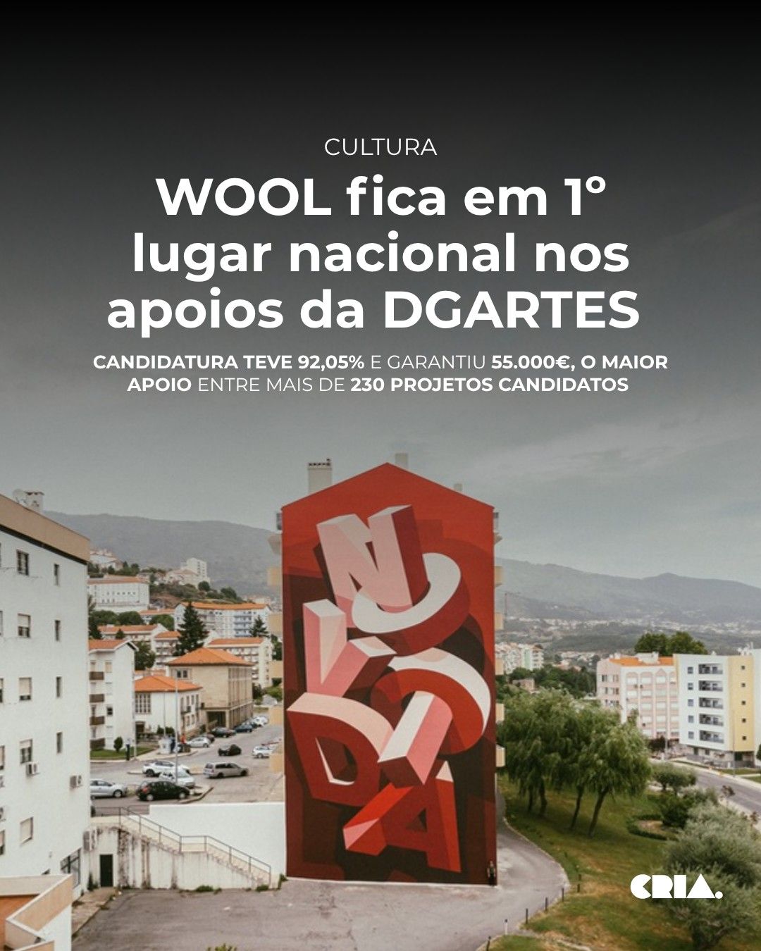 WOOL fica em 1º lugar nacional nos apoios da DGARTES