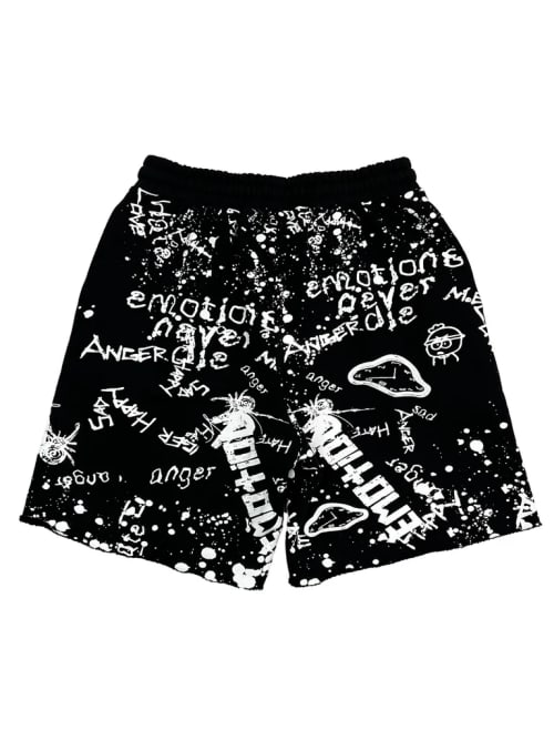 Black “Graffiti” Shorts