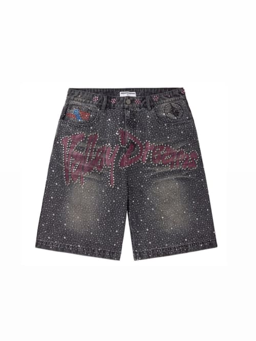 Valley dreams black iced out jorts