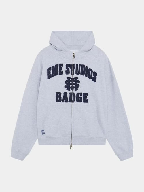 Badge Heather Grey Full Zip