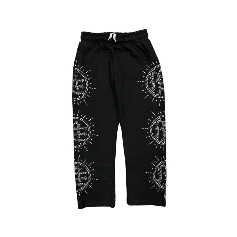 ‘Eclipse’ Black Rhinestone Sweats