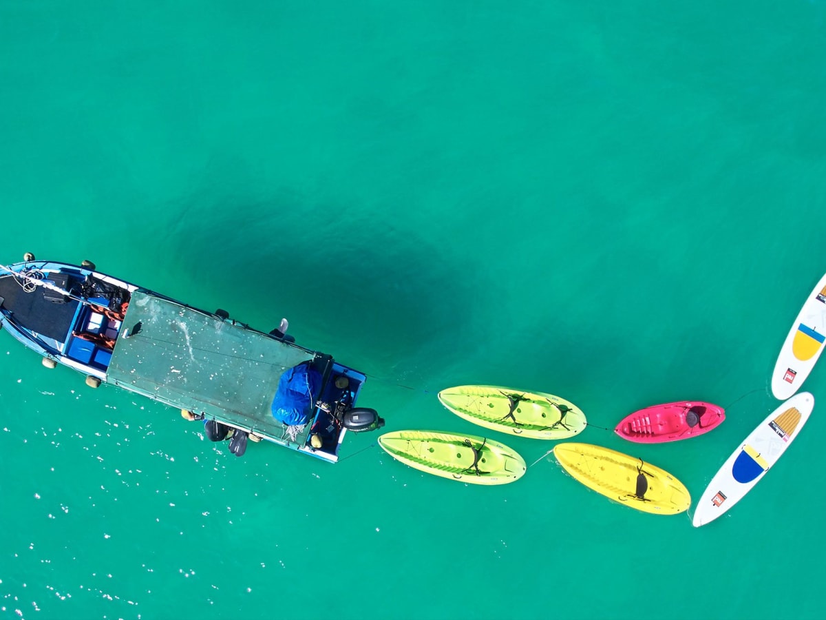 Fly to Baltra and Kayak across the Itabaca Channel. Visit a Giant Tortoise Reserve in the Highlands
