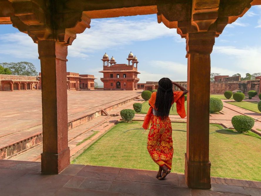 Drive to Agra with a visit of Fatehpur Sikri enroute. Sunset Visit of the Taj Mahal