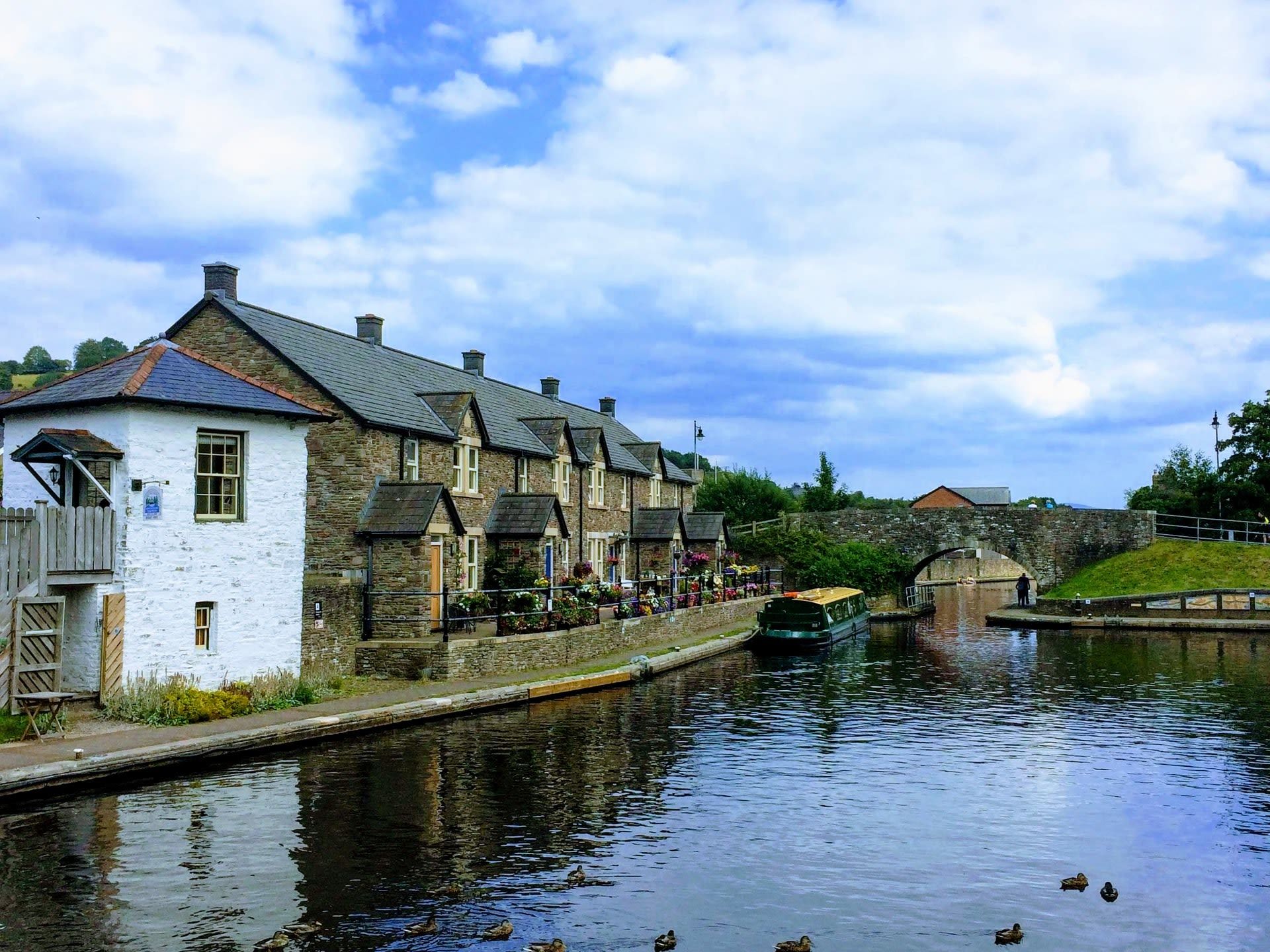 Canal boat trip on the Brecon Canal