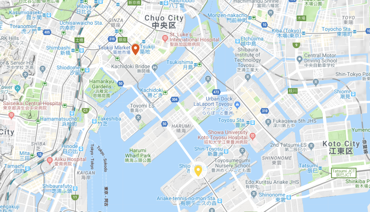 Tsukiji Market Map
