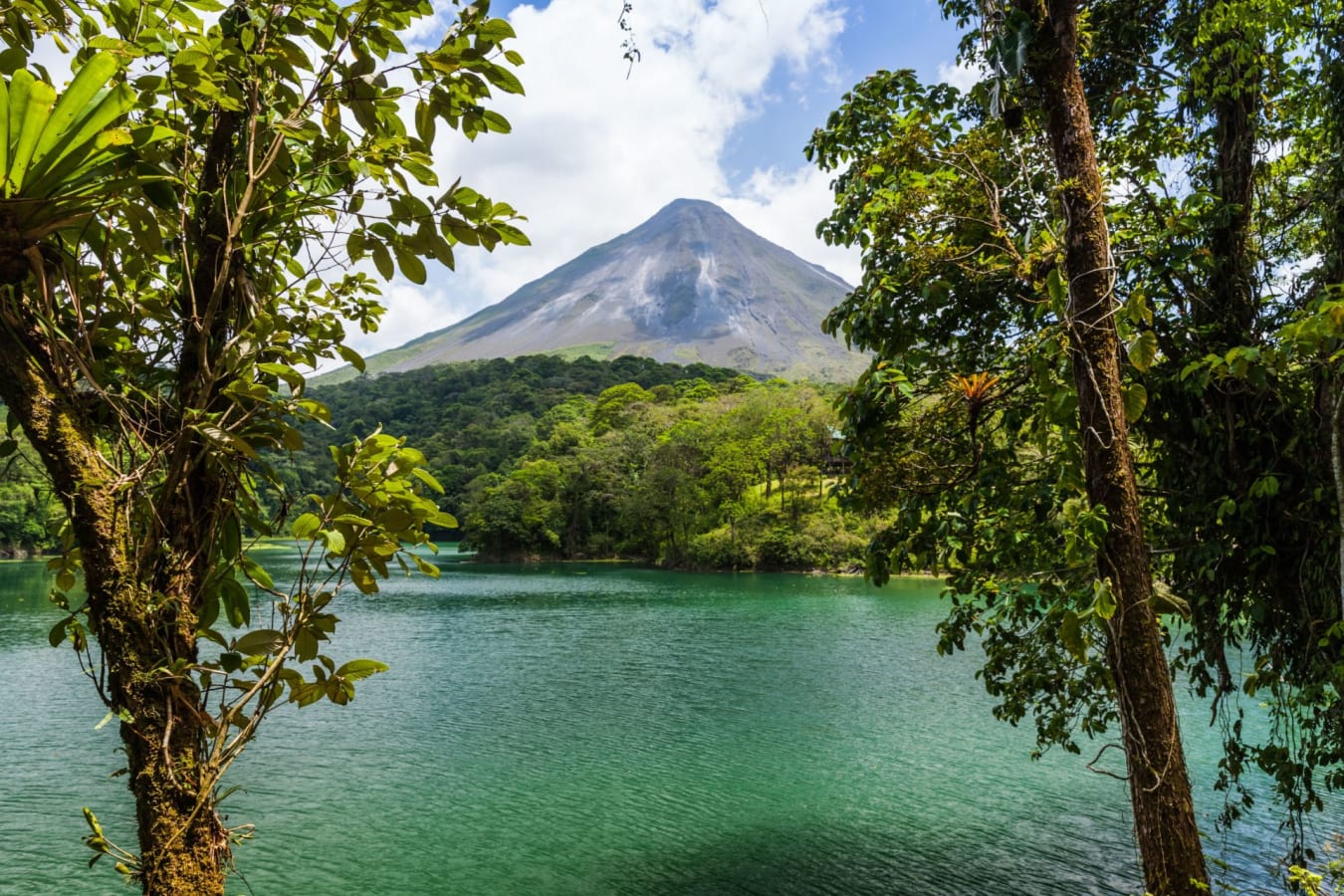 Arenal Volcano cone rising above rainforest near La Fortuna on a 5-day Costa Rica itinerary