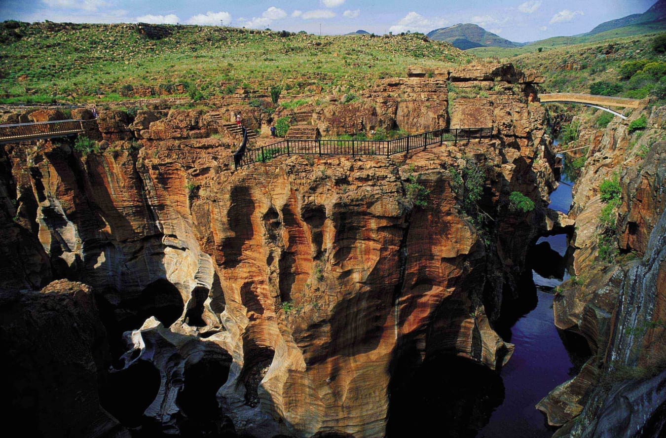 Bourke's Luck Potholes rock formations along South Africa's Panorama Route