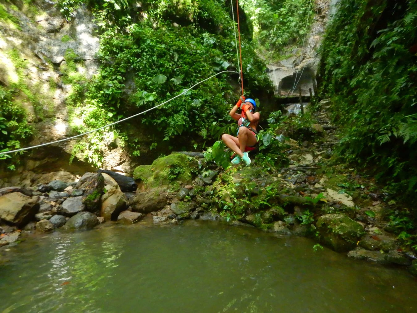 Canyoning and waterfall rappelling near La Fortuna and Arenal Volcano on a 5-day Costa Rica itinerary