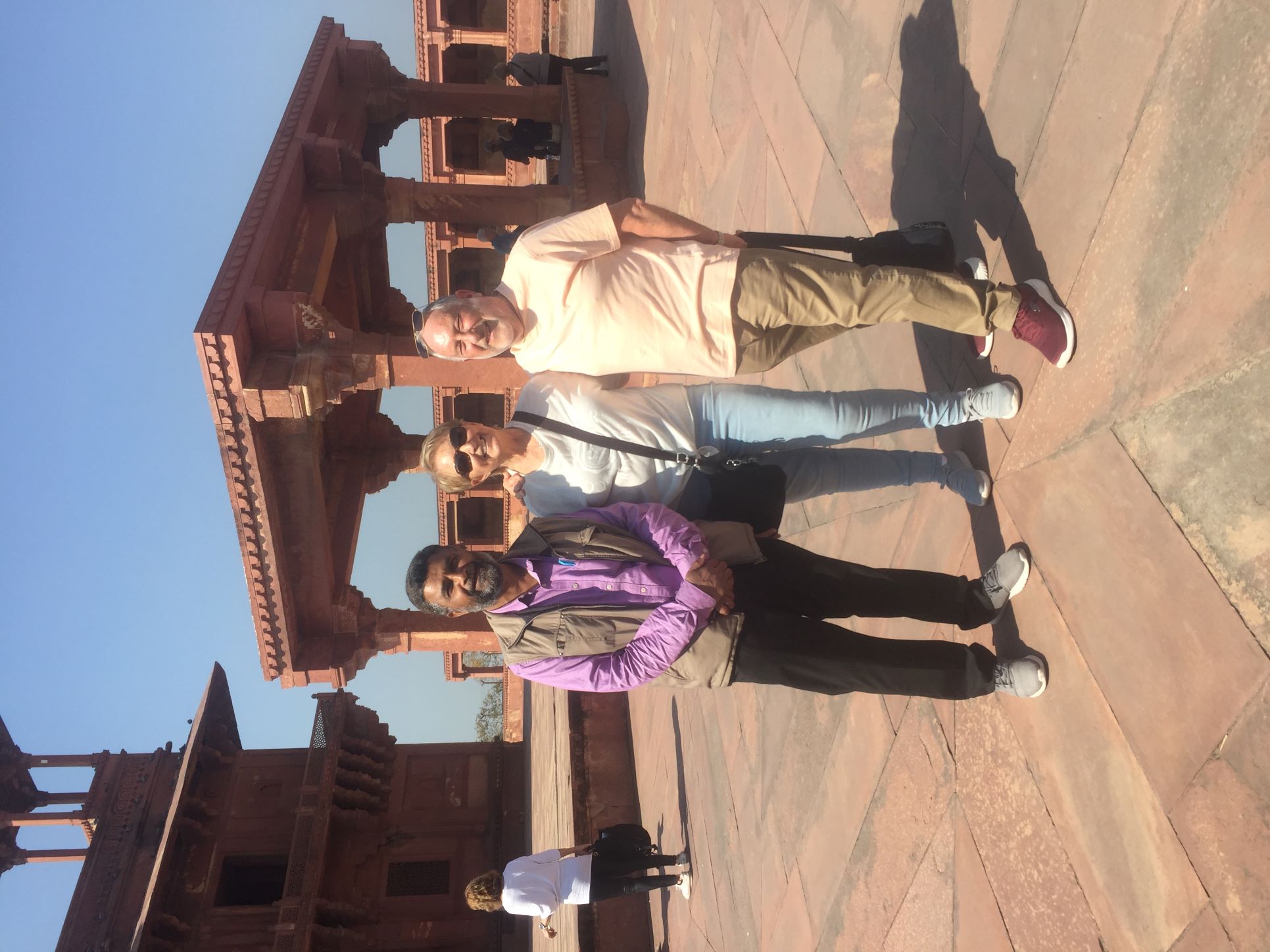 BestEverIndiaTour guests posing at Fatehpur Sikri