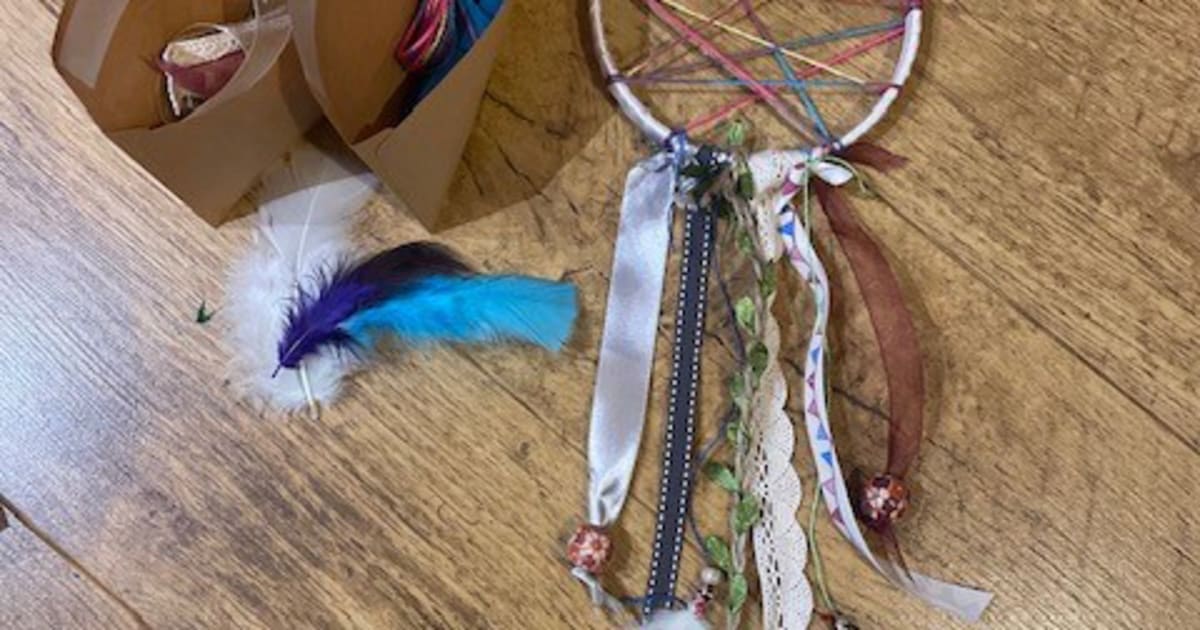 make your own dreamcatcher craft kit activity box - sustainable