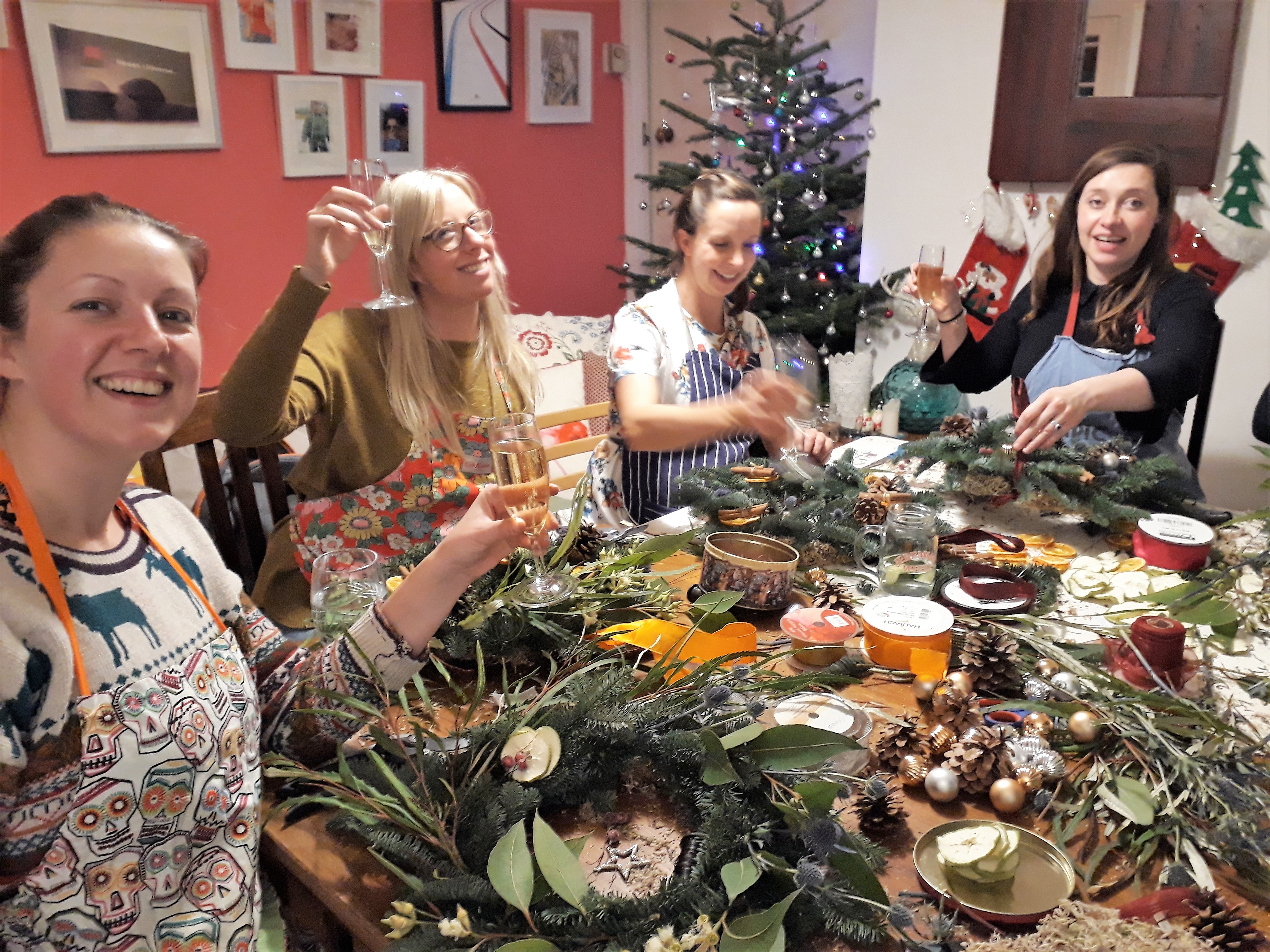 Make a Christmas Wreath by Just So Flowers - crafts in London