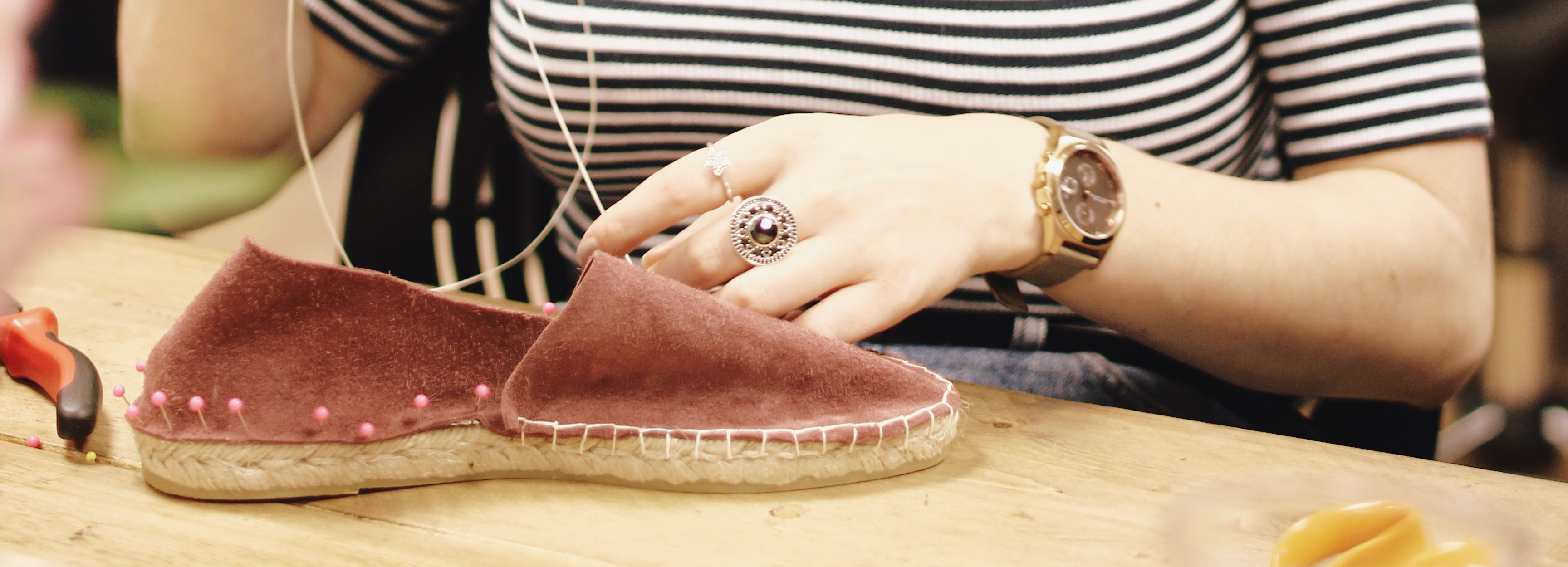 Make your own sustainable leather espadrilles by Juta Shoes - crafts in London