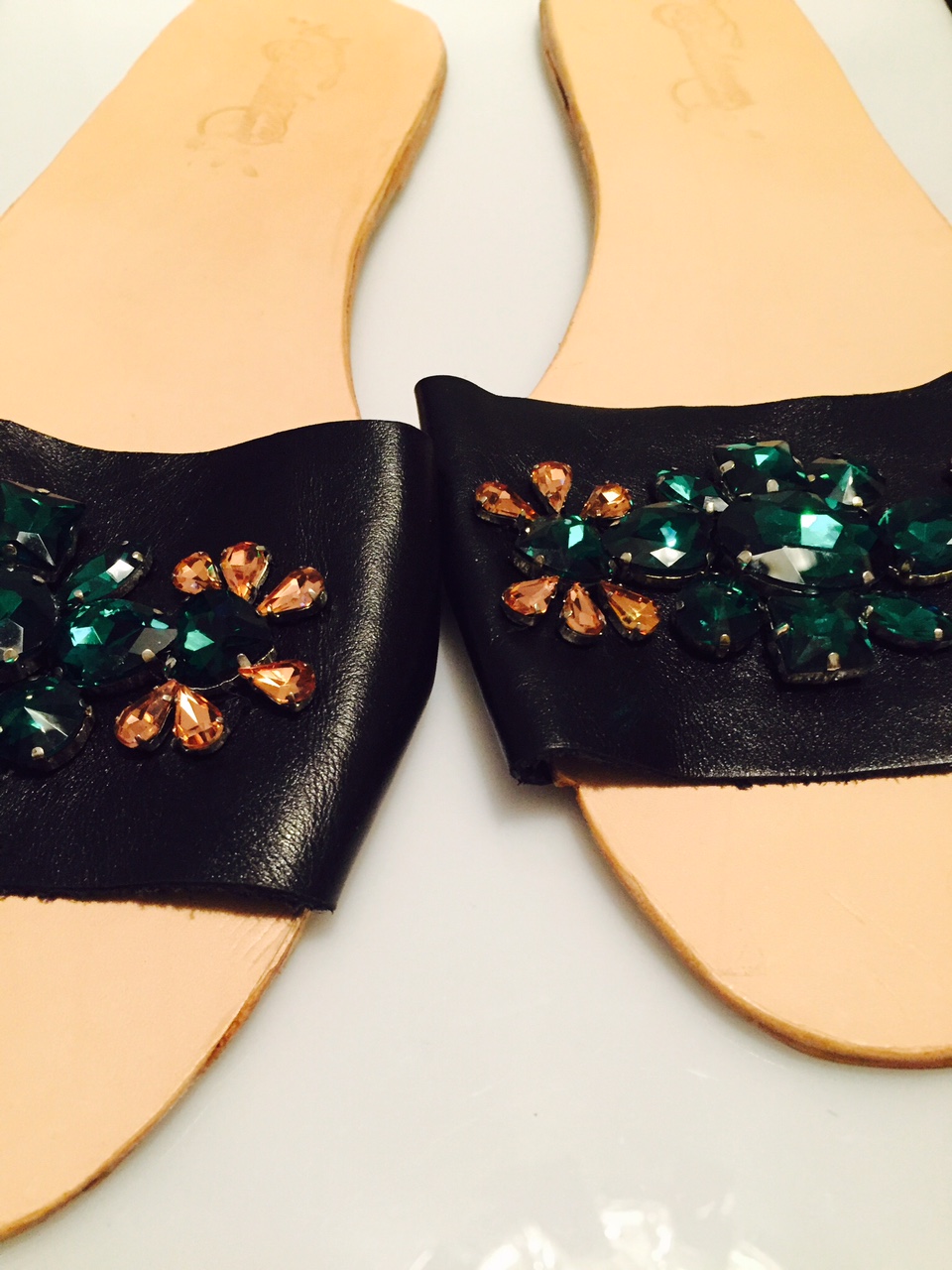 Make a Pair of Leather Slider Sandals - One Day by Charms Embellishments - crafts in London