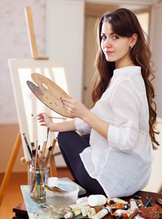 Art Class and Wine Glass by Katya Art Studio - art in London