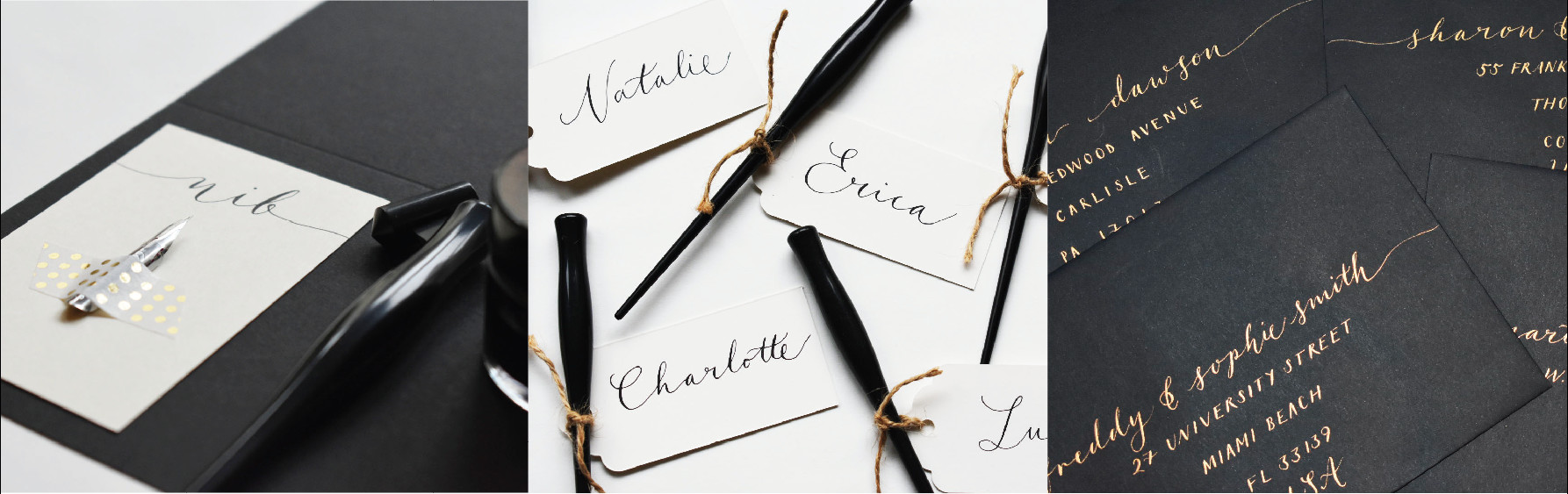 Improvers Modern Calligraphy with Metallic Ink by Babooche Calligraphy - art in London