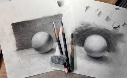 Learn To Draw A Realistic 3d Form With Pencil Or Charcoal For