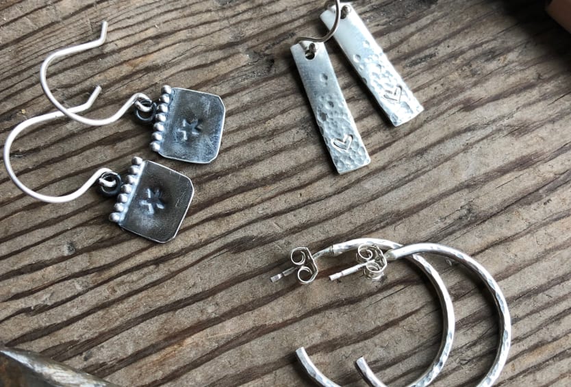 Beginners Silversmithing Make a pair of Silver Earrings Obby