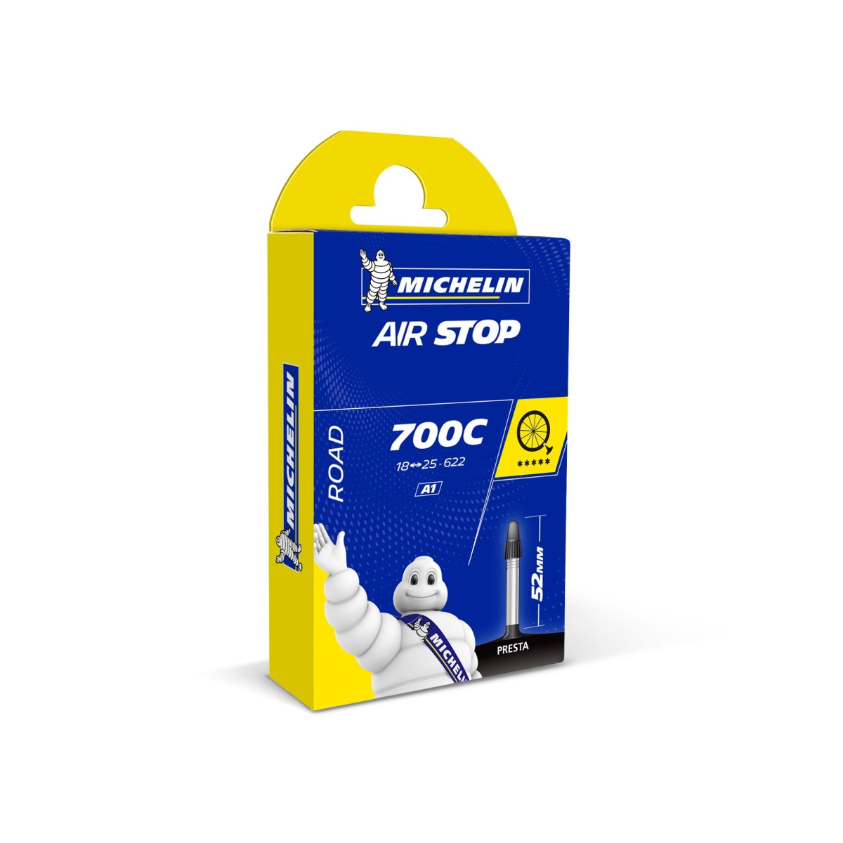 Airstop Road Inner Tube - 700c x 18-25mm (Presta 52mm)