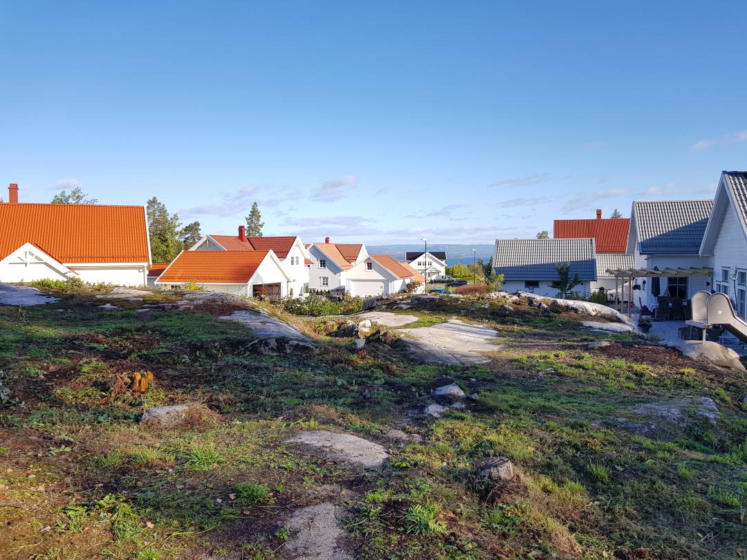 Foto av utsikt fra tomta i Nærsnes, Asker