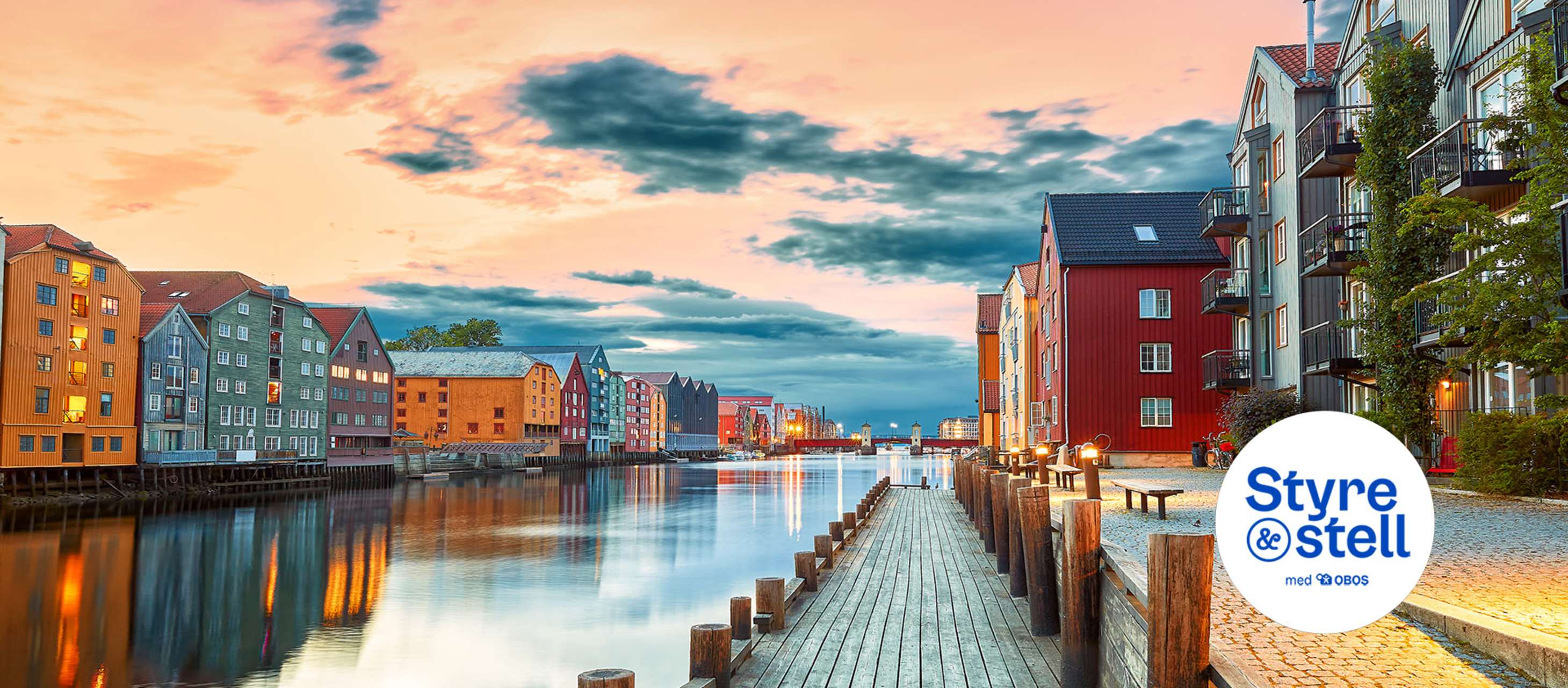Trondheim i solnedgang