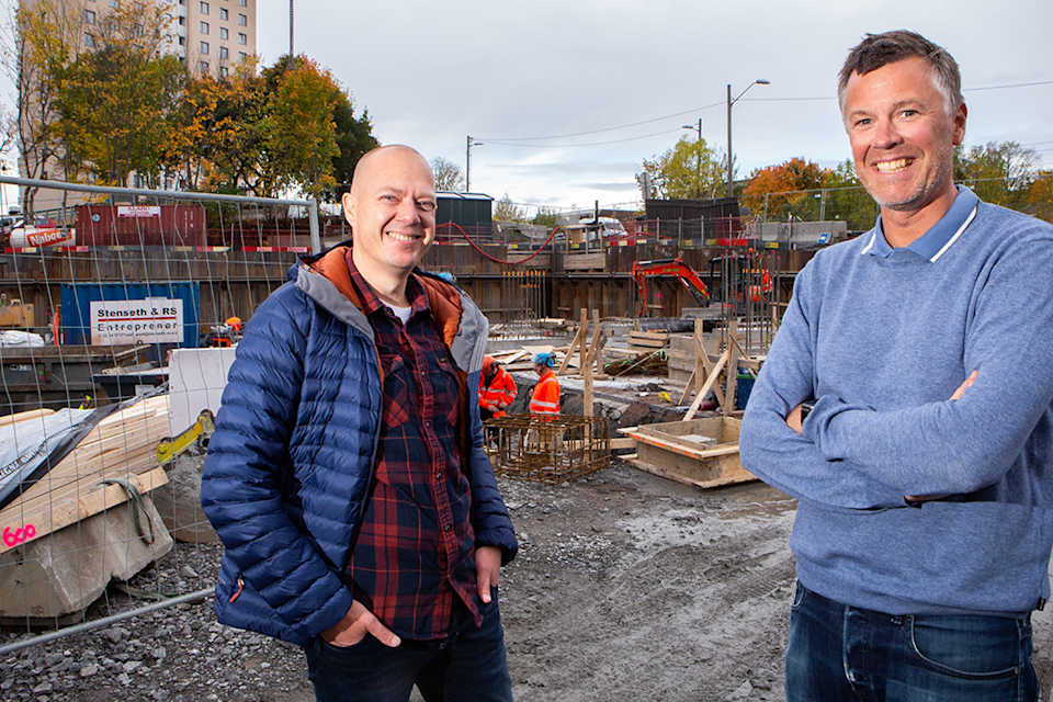 Foto av Espen Jørgensen og Magnus Aune Hvam i Kværnerbyen