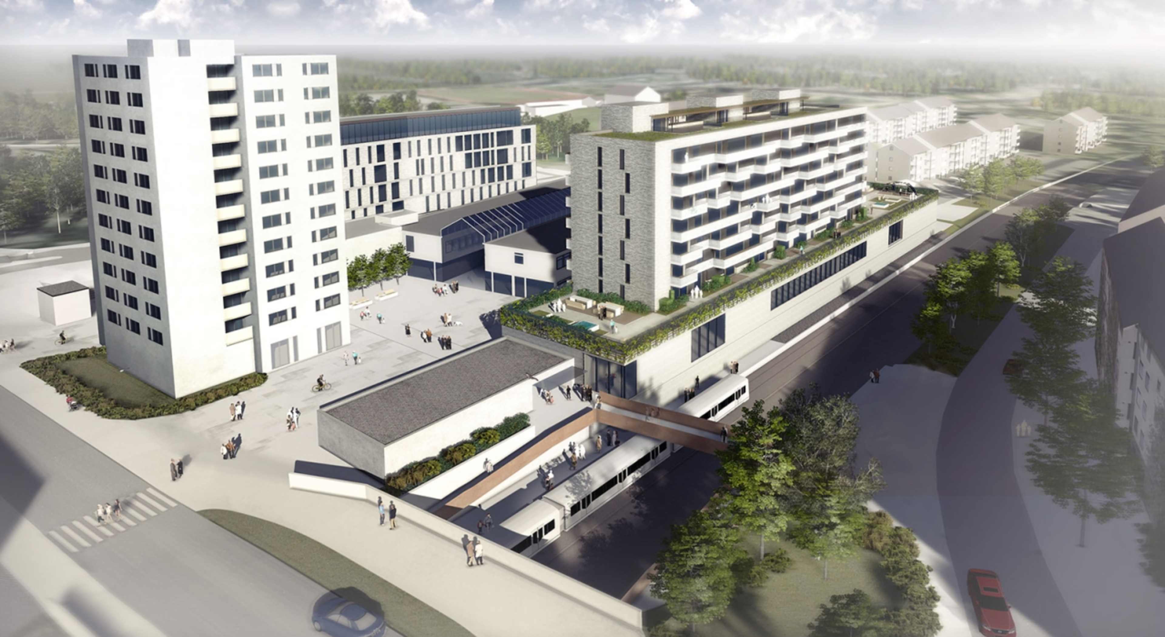 Illustrasjon av Lambertseter Senter sør