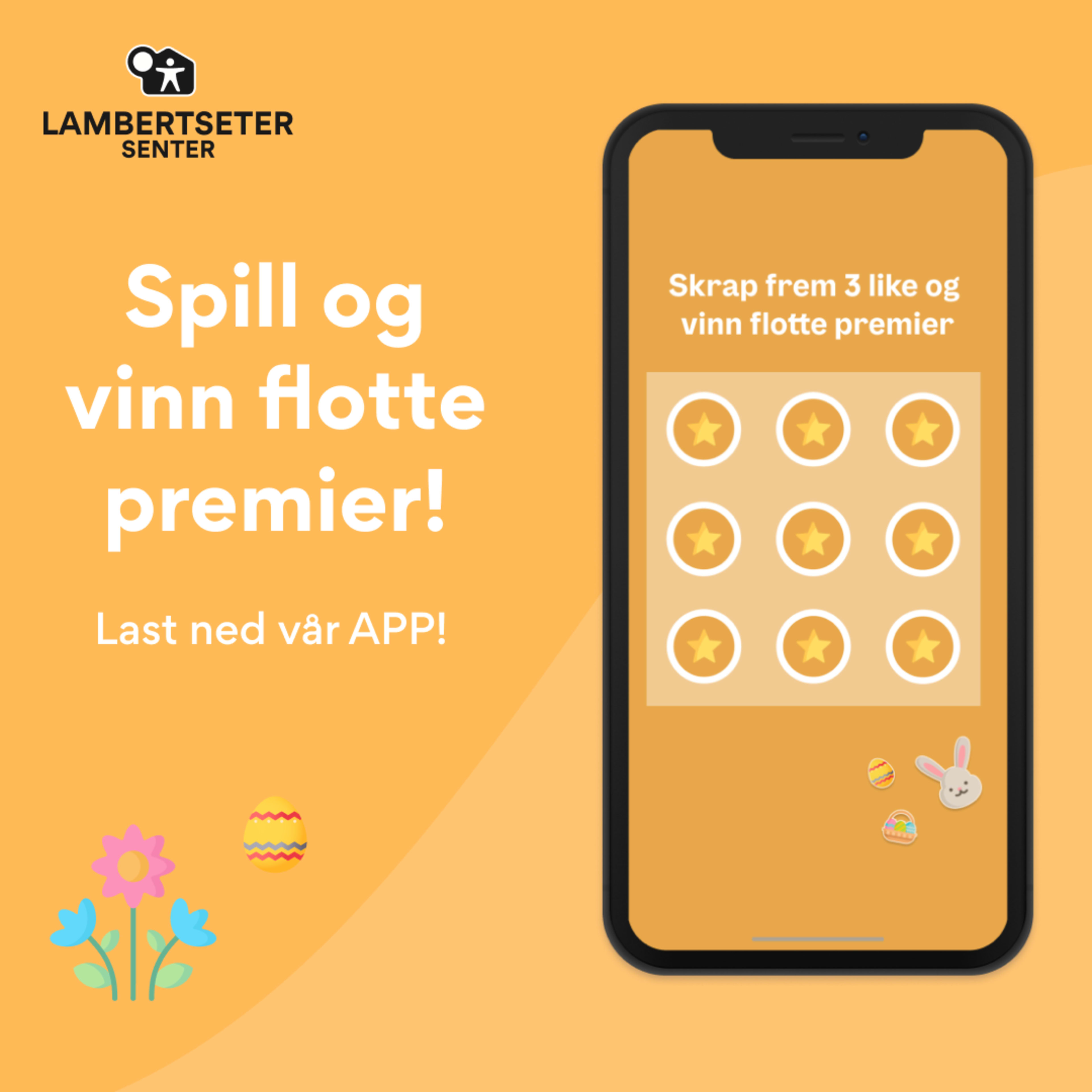 Bilde av mobil med skrapelodd med påsketema