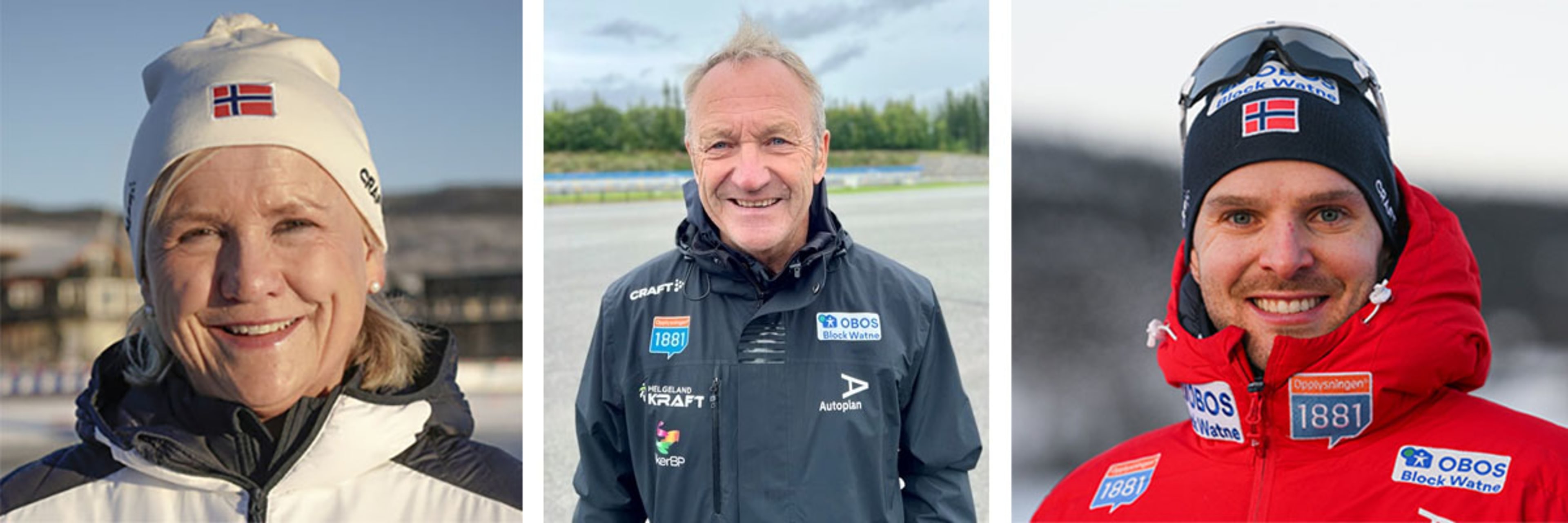 Bilde av Tove Moe Dyrhaug, president i Norges Skiforbund, Ivar Stuan, sportssjef i Norges Skiforbund og Jørgen Graabak, kombinertløper