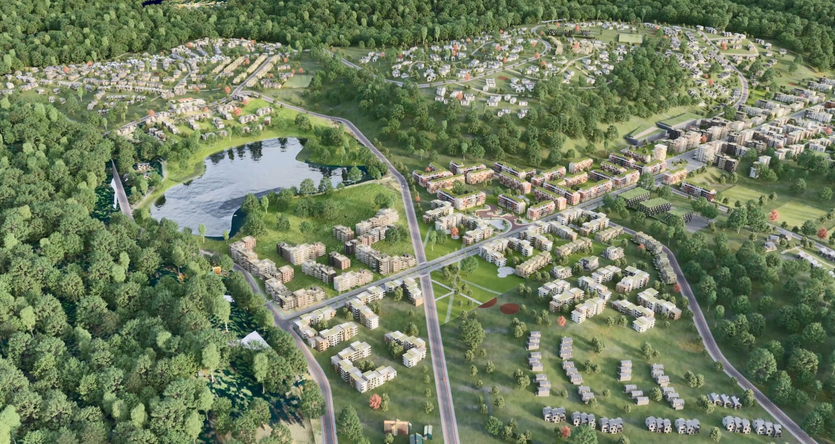 Illustrasjon av kollektivløsningen for bydelen Gjersrud-Stensrud i Oslo