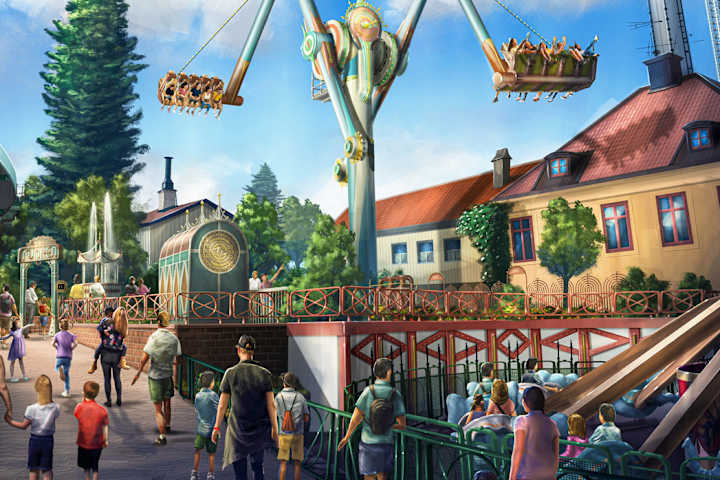 Bild på gunga på Gröna Lund