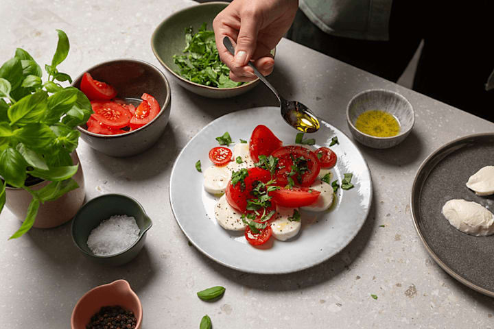 Bild på tomat och mozzarella 