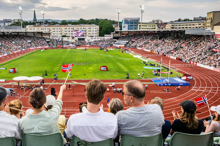 Bilde av Bislett stadion under friidrettsstevne.
