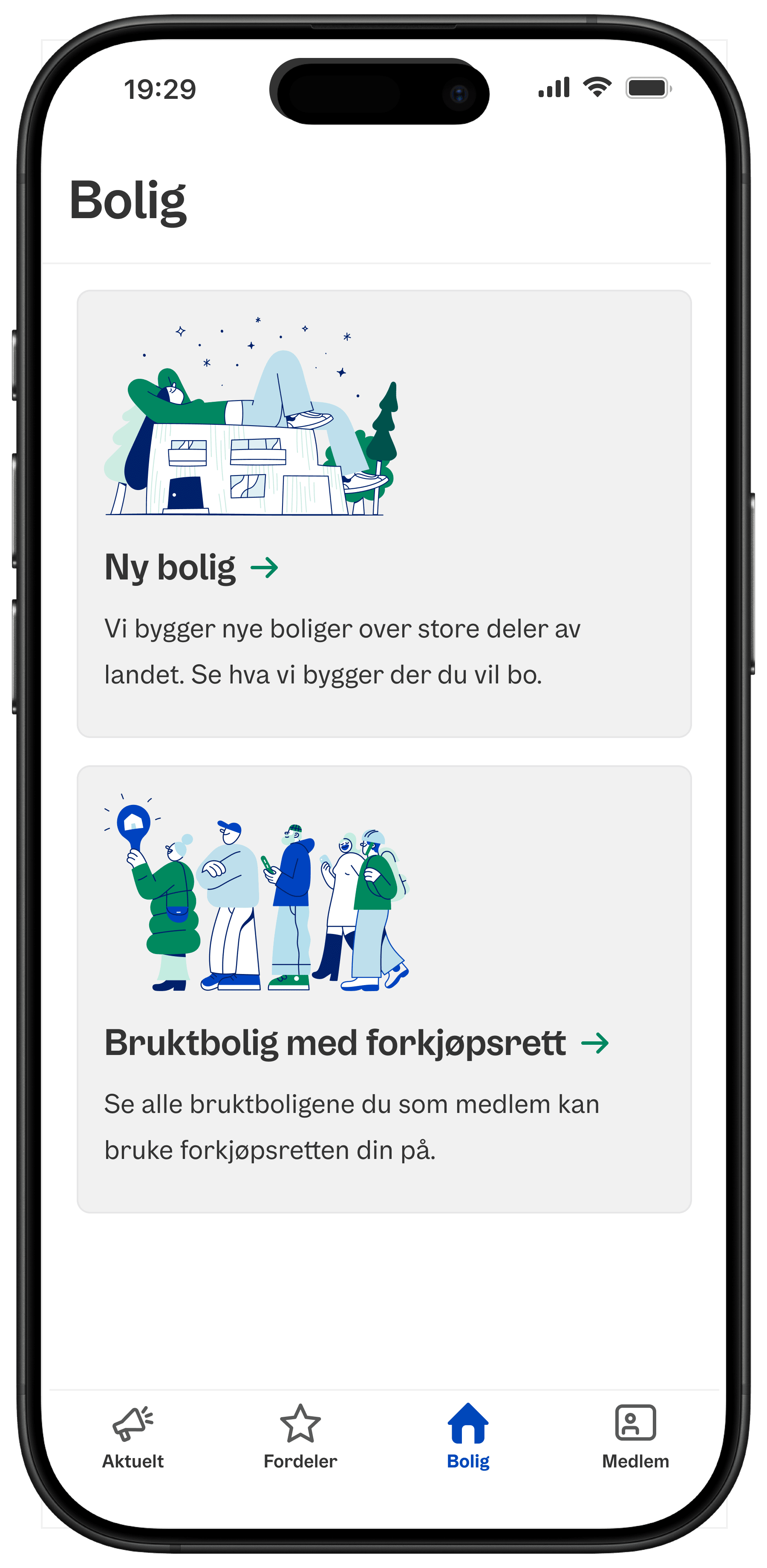 Bilde av boligfanen i obos-appen
