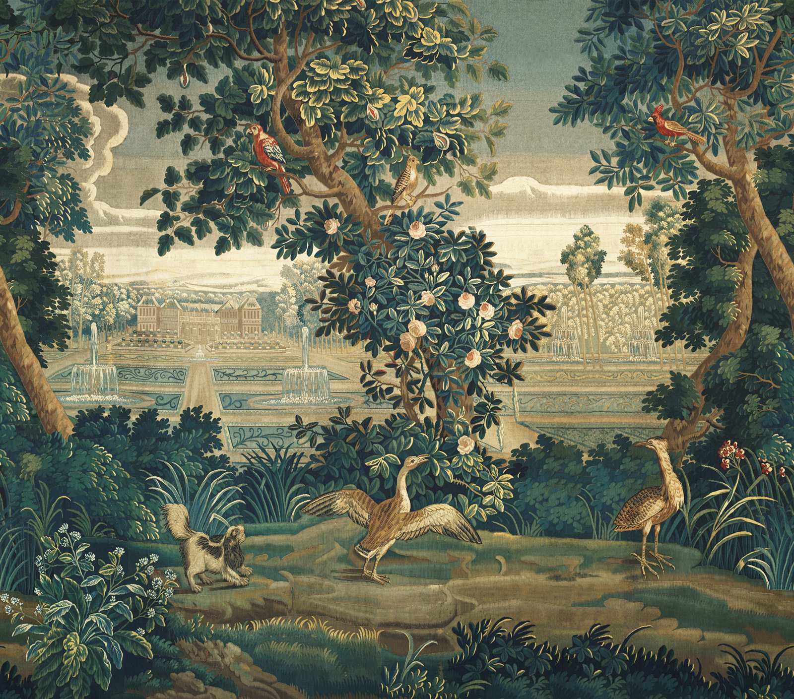 Grönmönstrad tapet