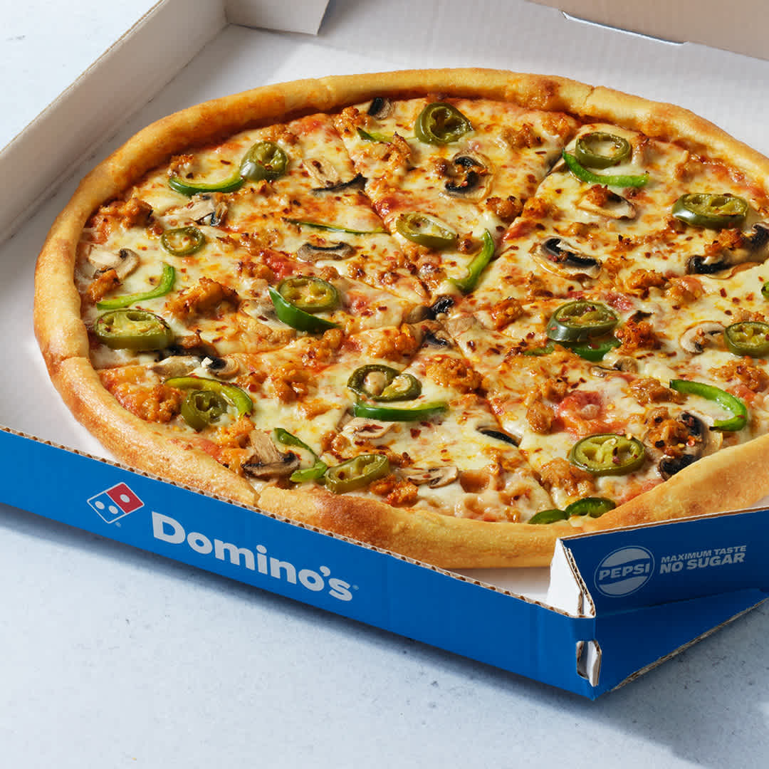 Månedens OBOS-Pizza hos Domino's - juli 2026 Spicy Chicken