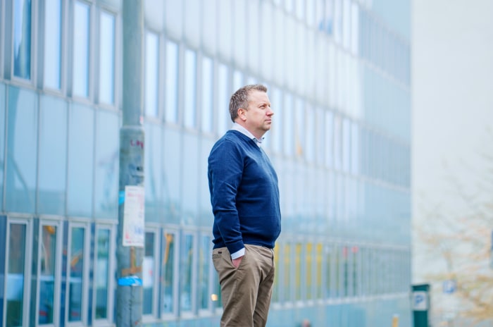 Administrerende direktør i OBOS-banken, Øistein Gamst Sandlie. Foto: Hampus Lundgren.