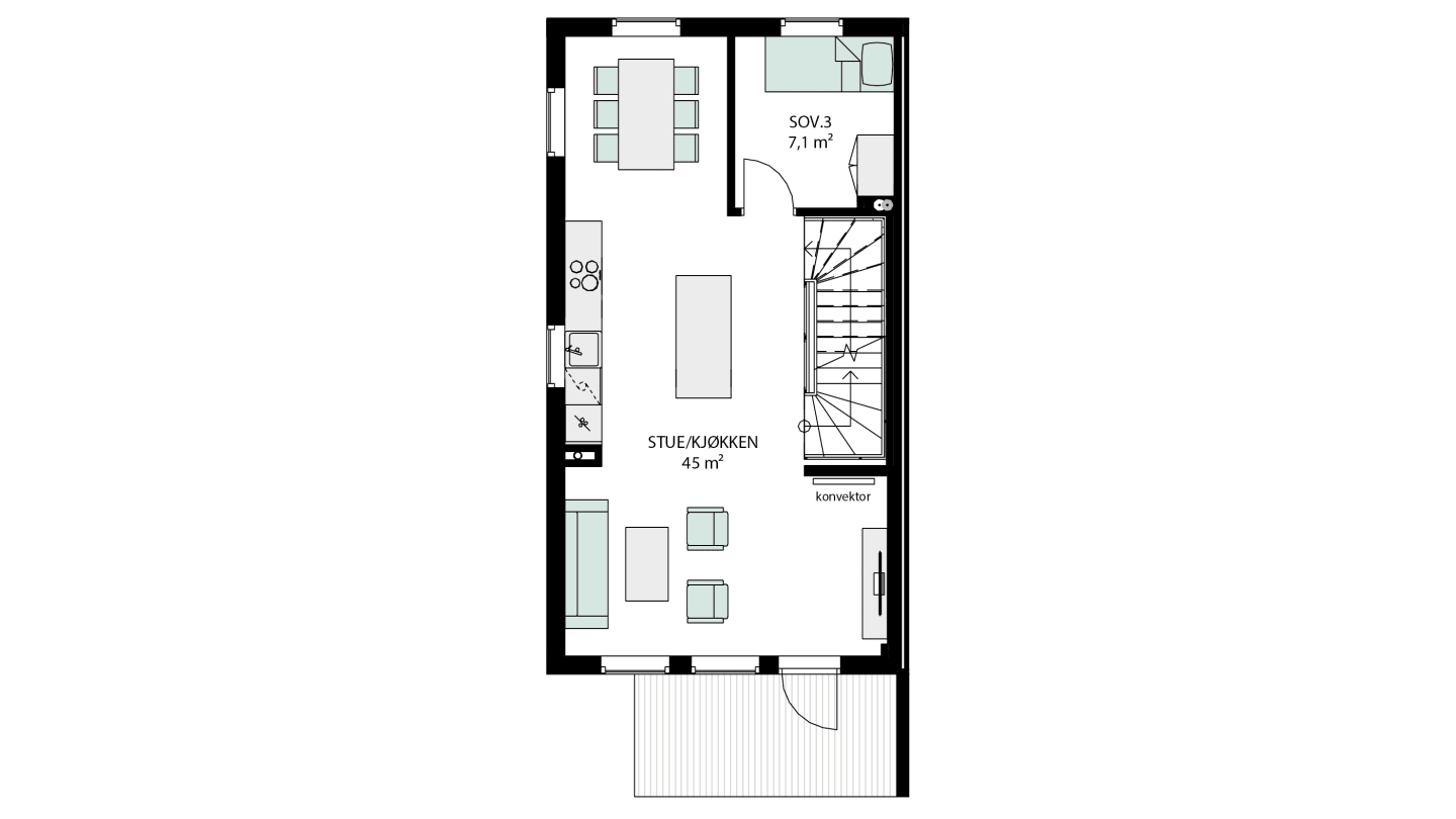 Plantegning 1. etasje