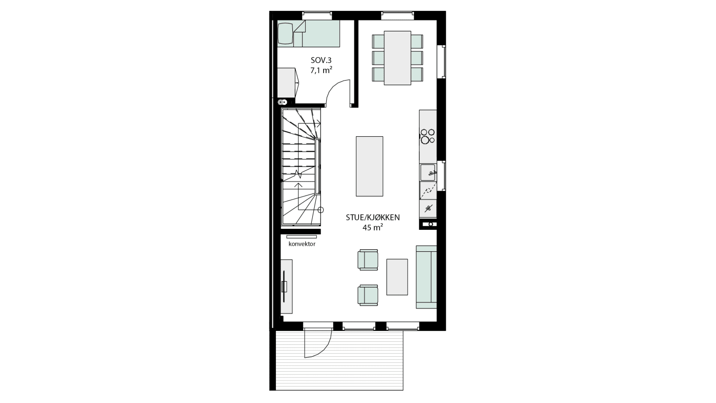 Plantegning 1. etasje