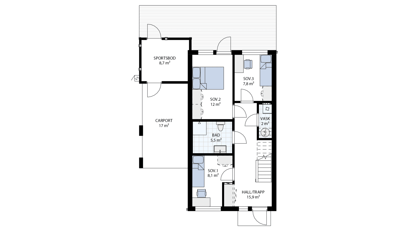 Plantegning hus 19-21-23