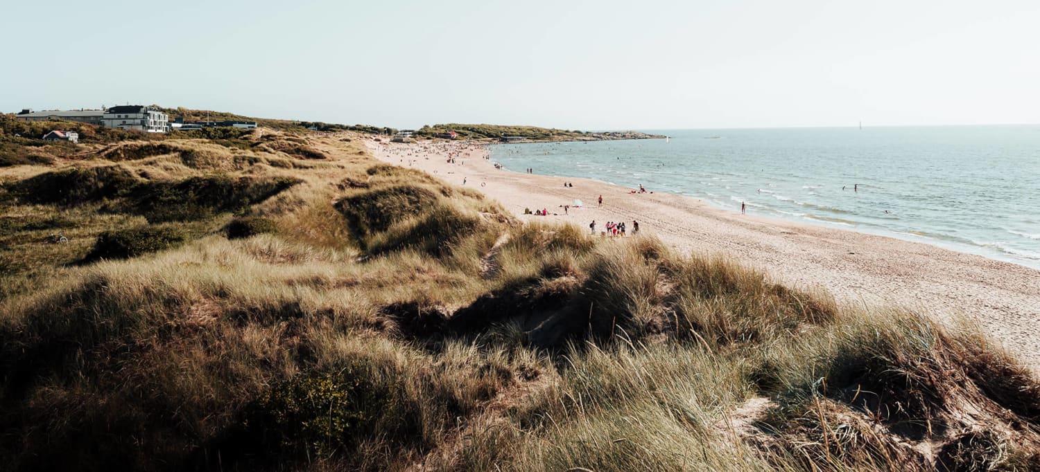 En bild på en strand i Halmstad